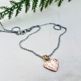 Copper Heart Necklace - Silver Fern Handmade