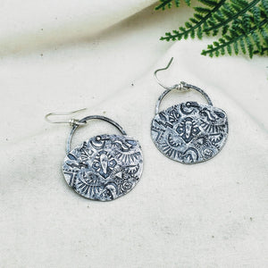 Relic Earrings - Silver Fern Handmade