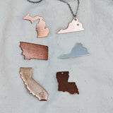 Heart marks the spot -choose your state- Necklace